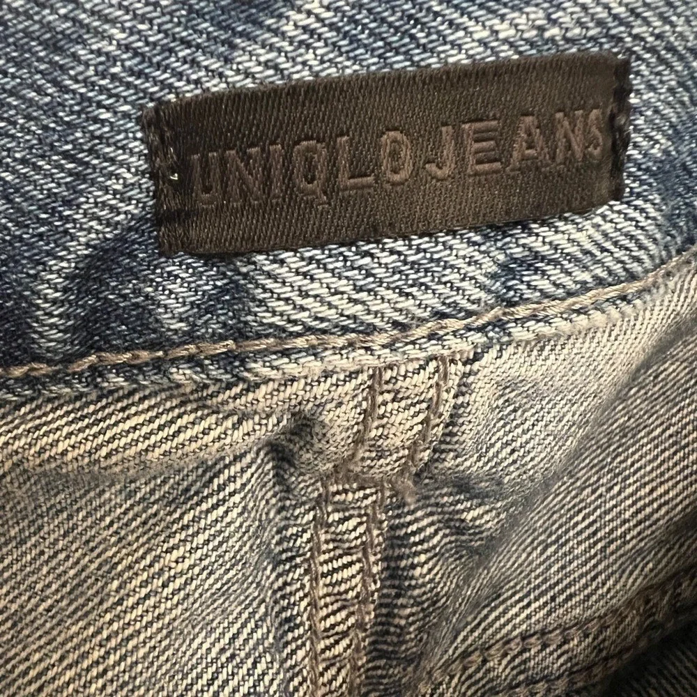 Uniqlo Dark Blue Denim Men's Relaxed Fit Jeans, Size‎ 30 WaistInseam 30